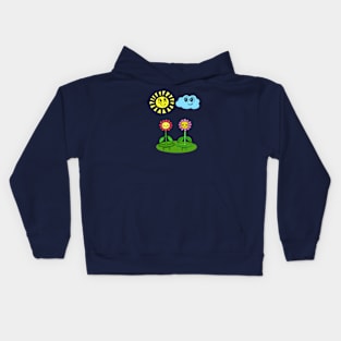 Yoga flowers Kids Hoodie